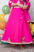 FLAMINGO AND DEER PINK LEHENGA SET